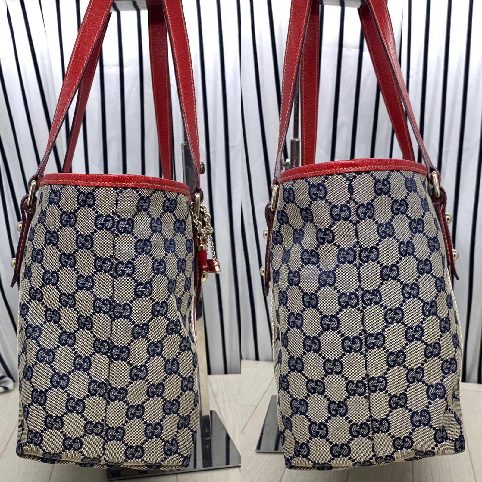 超美品】GUCCI×グッチ GG柄A4収納可能シェリーライントート