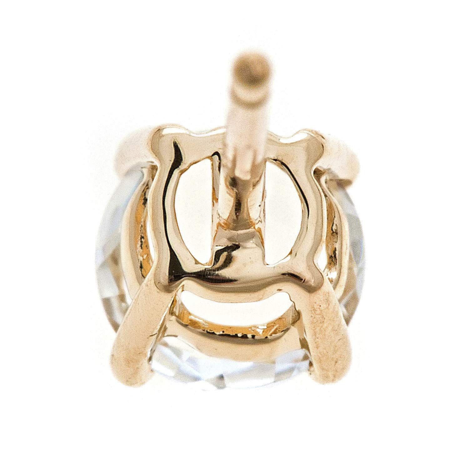 数量 10Kイエローゴールド本物の白いトパーズダイヤモンド I1 スタッドイヤリング毎日の仕事を着る女性のためのジュエリー Grace - Gin