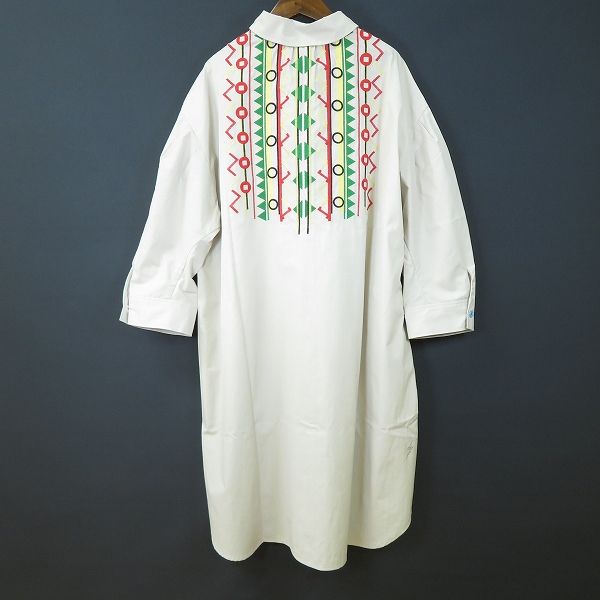 a カンサイヤマモト KANSAIYAMAMOTO スーパーレディ ワンピース LL ライトグレー マルチ 刺繍 長袖 大きいサイズ レディース 957183 k01