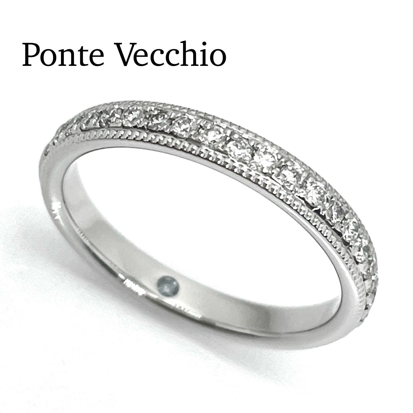 Ponte Vecchio / ポンテヴェキオ ハーフエタニティ ダイヤリング ピンキーリング Pt900 0.13ct 4号 - メルカリ