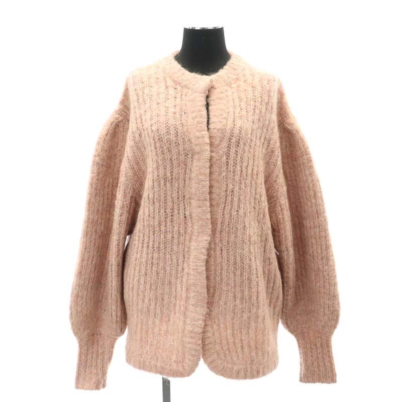 クラネ CLANE COLOR MOHAIR SHAGGY CARDIGAN カラーモヘアシャギカーディガン モヘヤ混 1 S ピンクベージュ □SH  /SY □OS - メルカリ