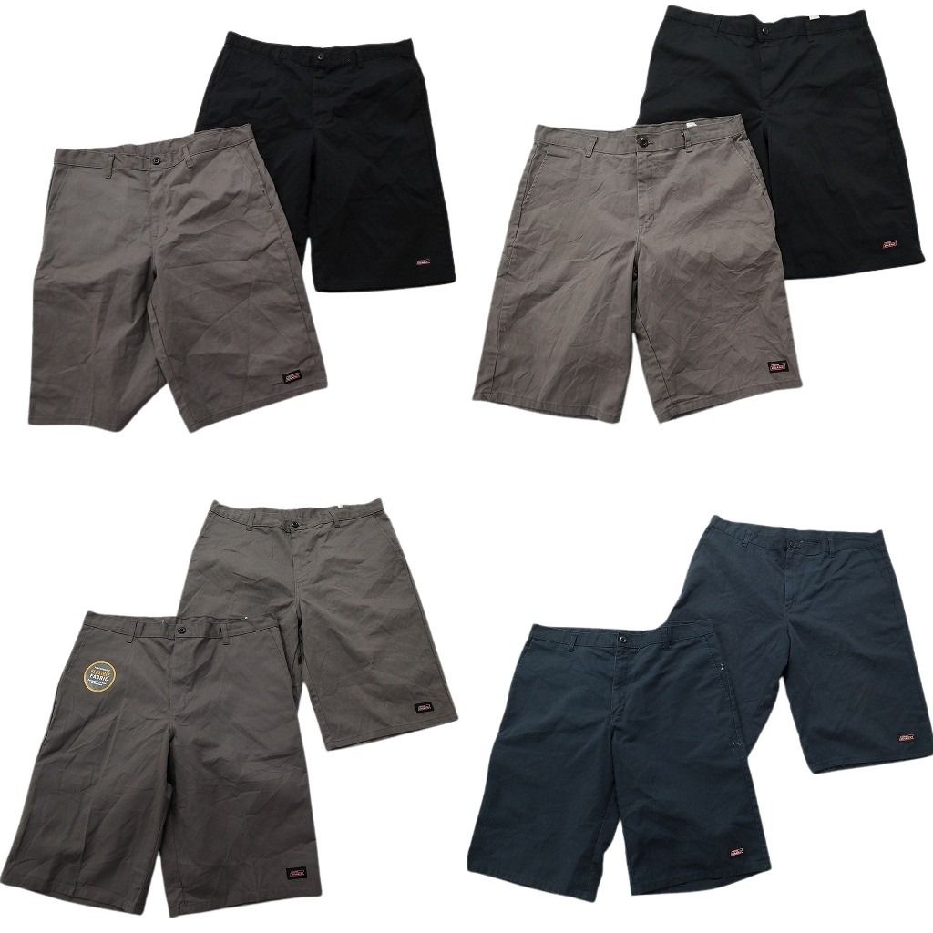 古着卸 ディッキーズ Dickies ワークショートパンツ 8枚セット メンズ 38 ブラック グレー 古着 NA4874