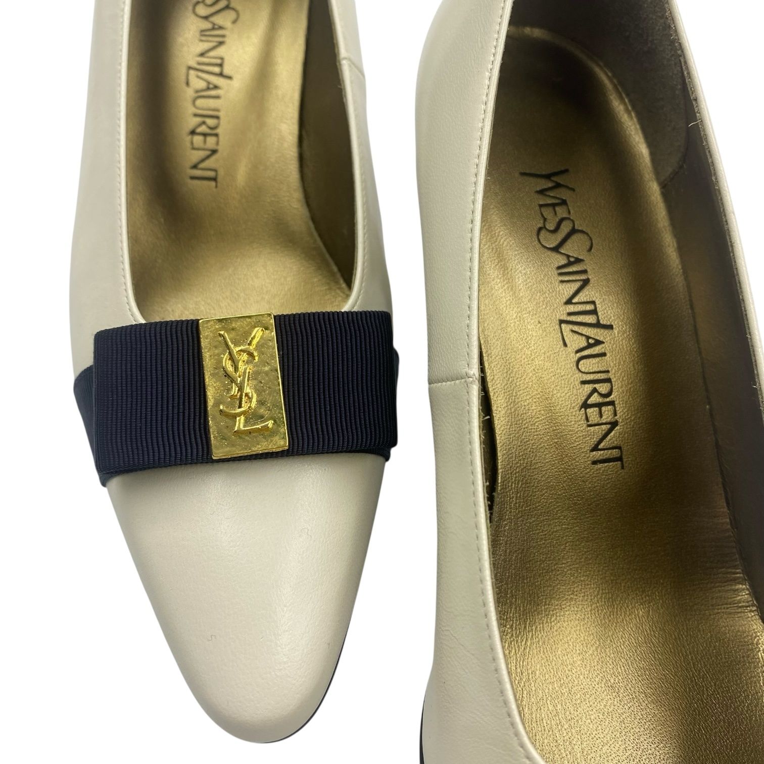 未使用品 YVES SAINT LAURENT イブ・サンローラン パンプス レザー 