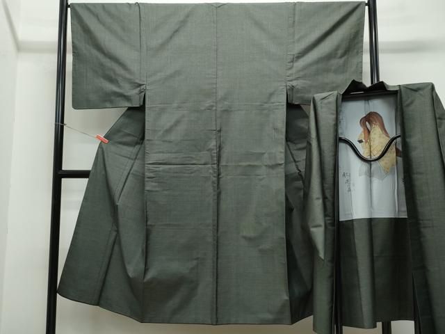 平和屋着物●男性 本場大島紬 アンサンブル 80亀甲 総詰め 正絹 CAAS8646vf