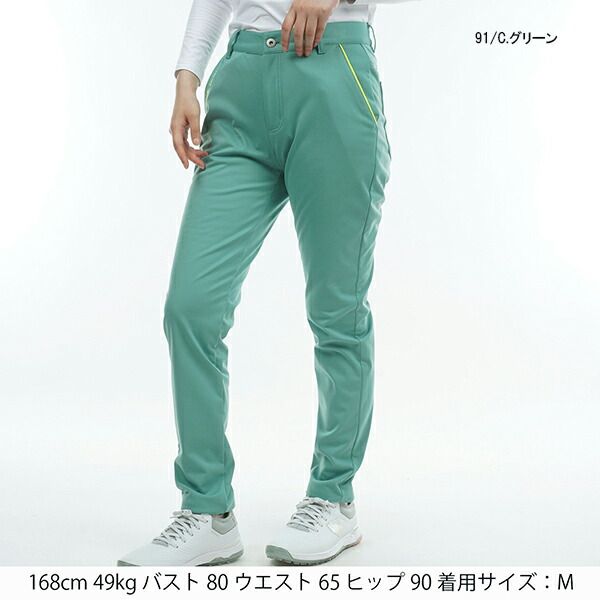 ♥ M L LLサイズ 裾上げ対象商品 アドミラルゴルフ レディース 防風 ゴルフパンツ ストレッチ ロングパンツ ADLA371 ボンディング バックロゴ ゴルフウェア Admiral