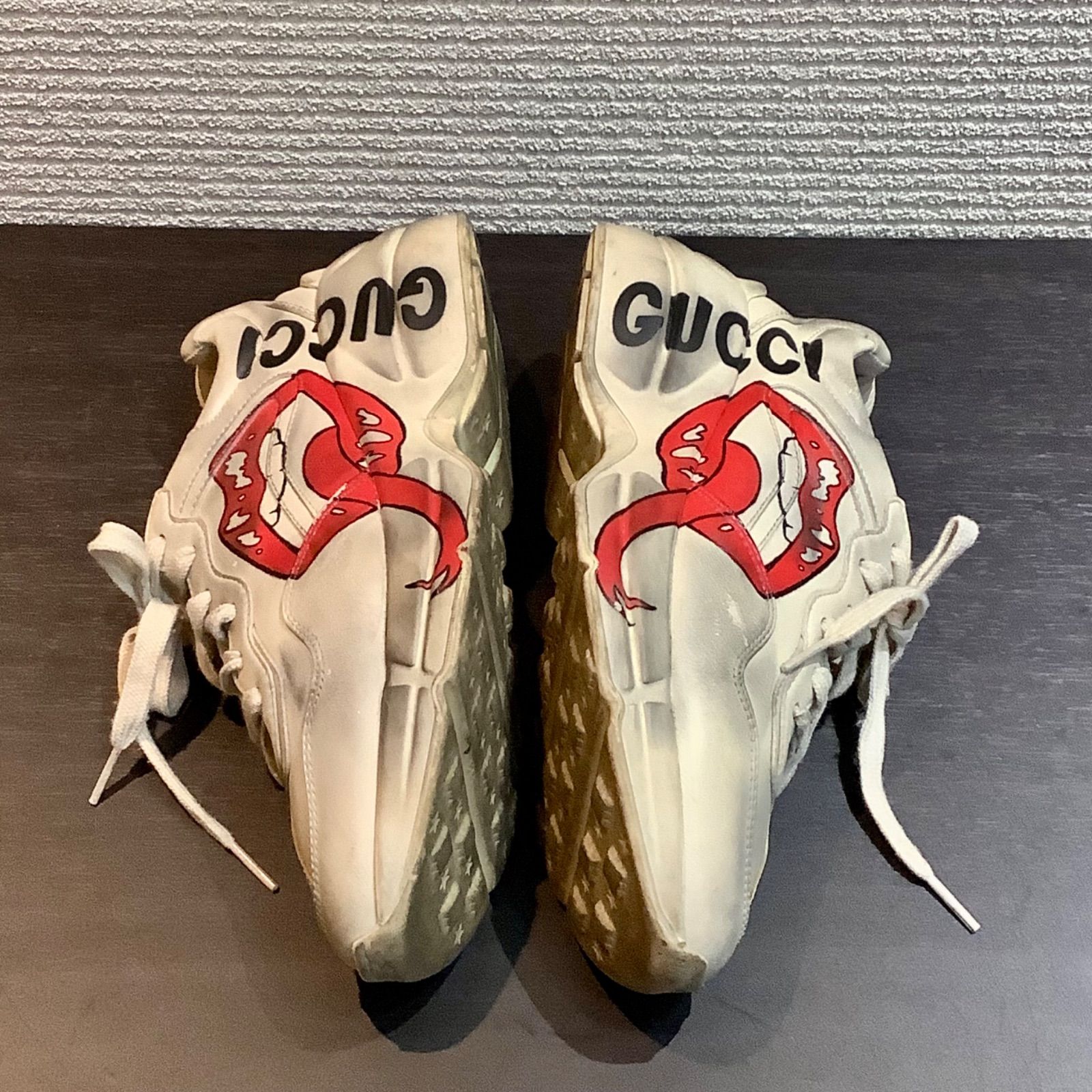 グッチ GUCCI ライトン リップ ロゴ スニーカーシューズ 552089 [36.5 