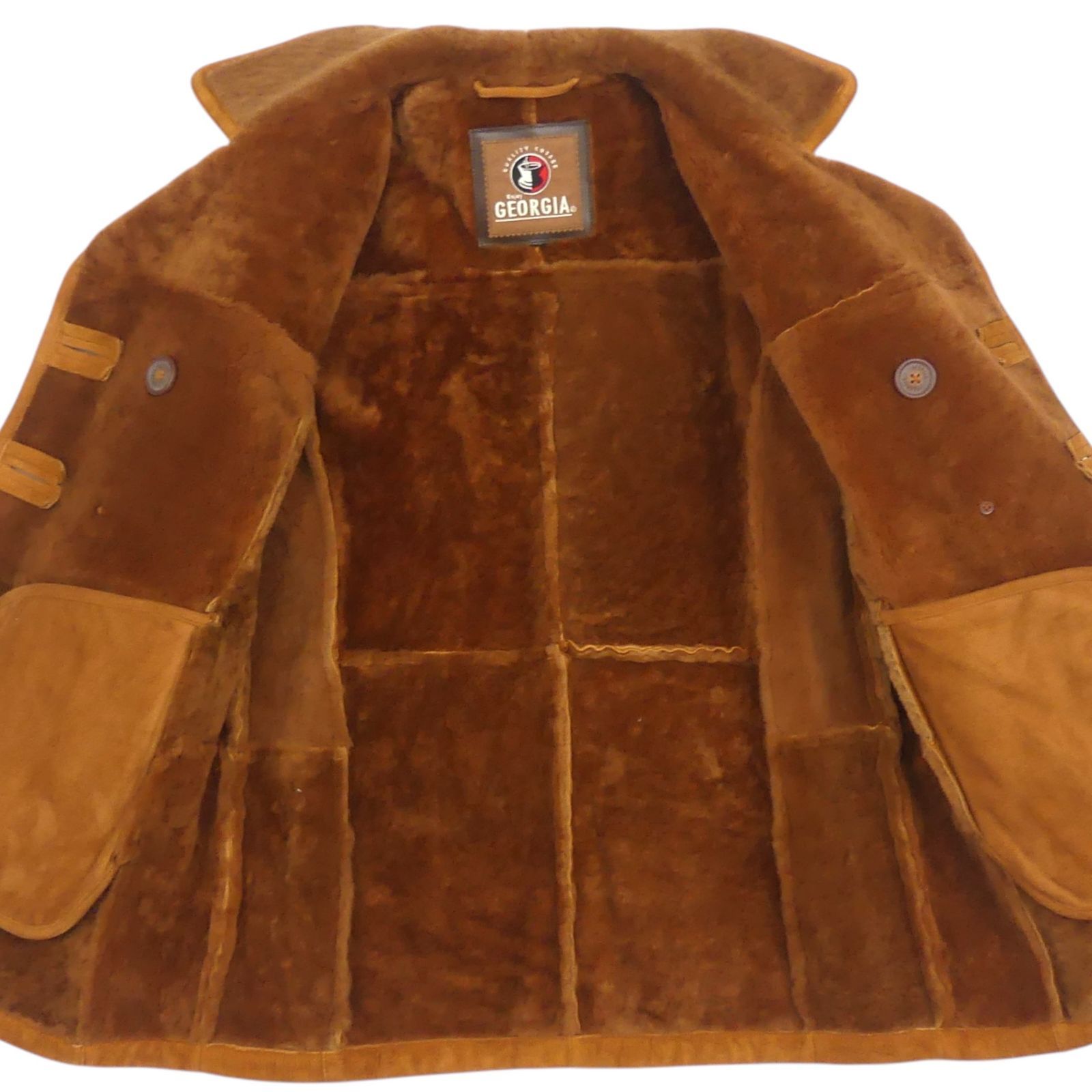 未使用品　 IA ジョージア ムートンコート　Lサイズ　ダークブラウン 未使用 GEORGIA ジョージア ムートンジャケット 抽プレ品 ムートン