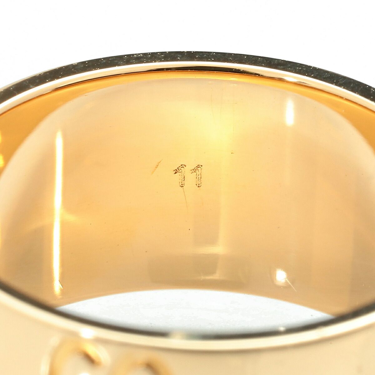 グッチ アイコン ワイドリング 指輪 K18 10号 GUCCI 中古 プレラブド
