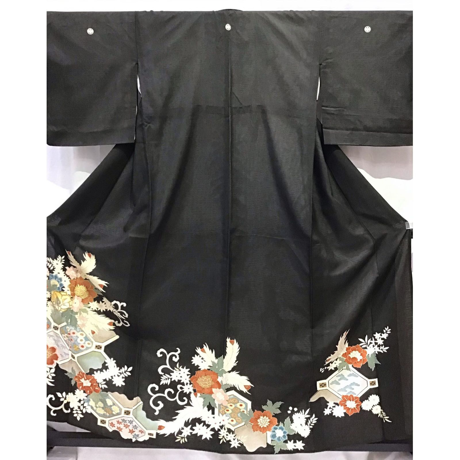 着物 黒留袖 絽 五つ紋 夏用 No.200701-1407 梱包サイズ60