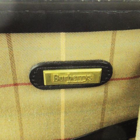 バーバリーレザー ダレスバッグ ブラック　 シルバー金具　メンズ　ビジネス バーバリーズ Burberrys ヴィンテージ ダレスバッグ ドクター