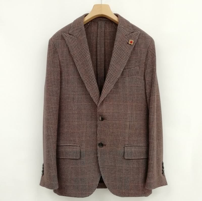 LARDINI ラルディーニ ツイードジャケット 46 ラルディーニ LARDINI グレンチェック ツイード ジャケット