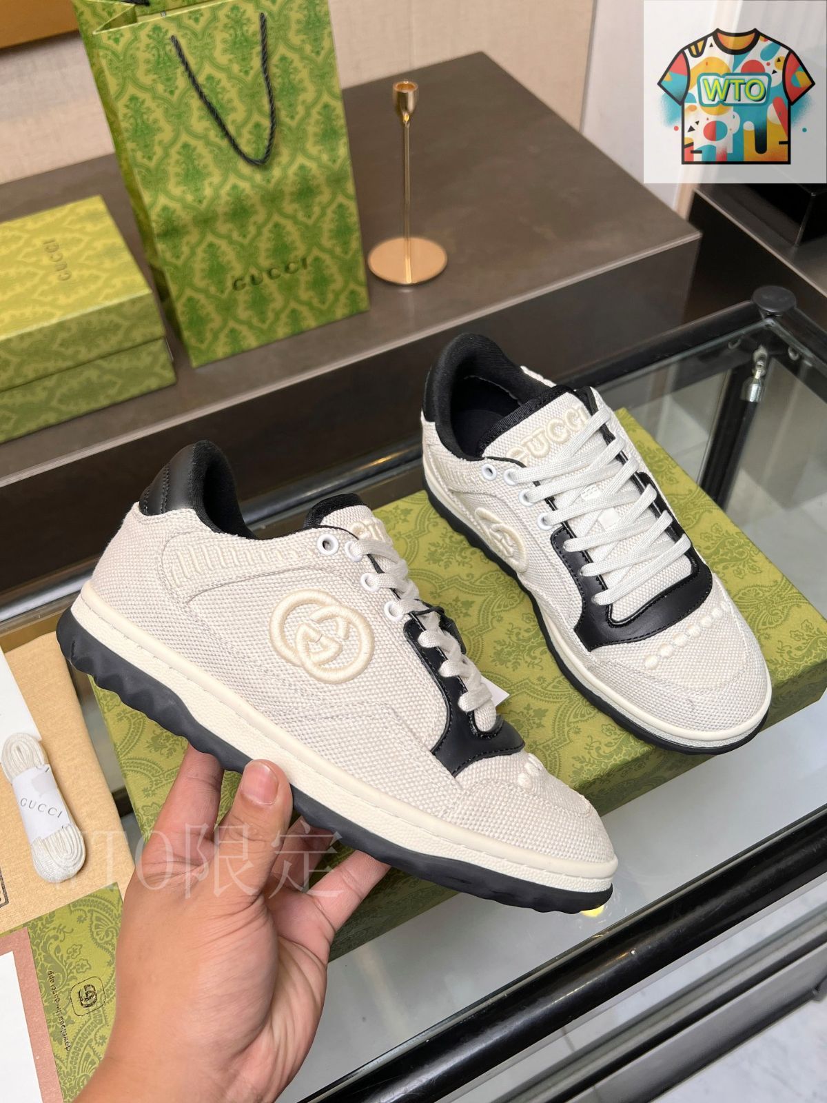 【送料込み】SALE!!Gucciグッチ♪MAC80 GUCCI - GUCCI グッチ MAC80 ローカットスニーカー ブラック