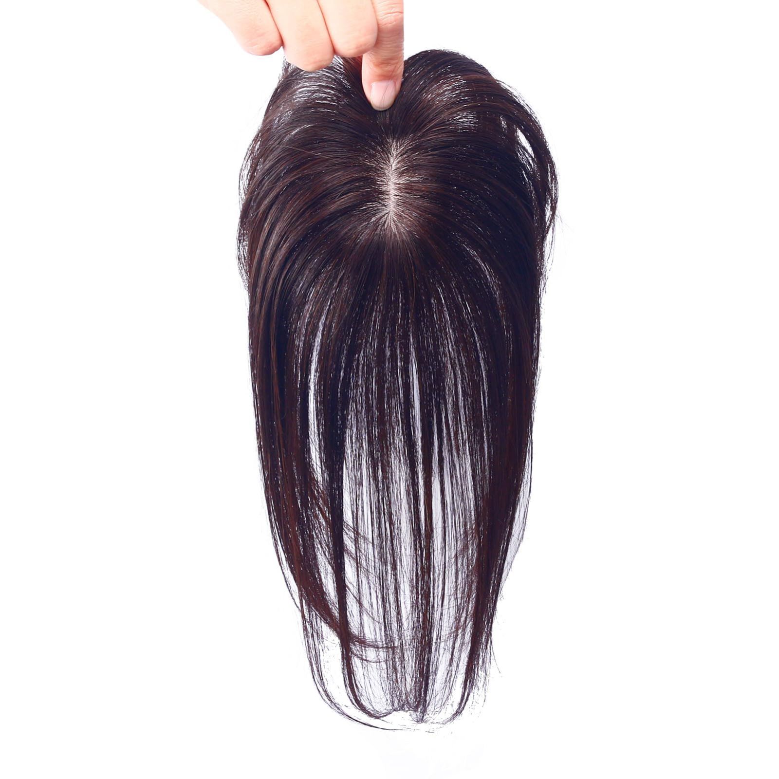 HIYE 部分ウィッグ 人毛 総手植え ウィッグ 頭頂部 レディース 人工頭皮 医療用 ヘアピース プリシラ ウィッグ 白髪隠し 薄毛隠し 円形脱毛 増量 ふんわり 軽量 通気性優れ 装着簡単