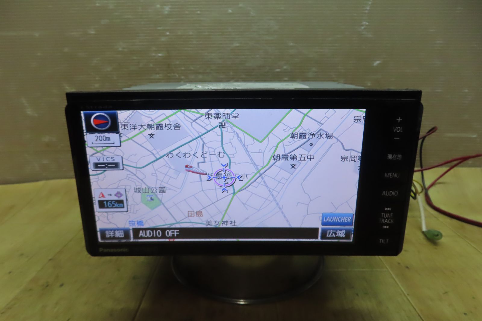 付 F3851 パナソニック CN-R300WD SDナビ 地図2013年 地デジフルセグ内蔵 Bluetooth内蔵 CD DVD再生OK 本体のみ