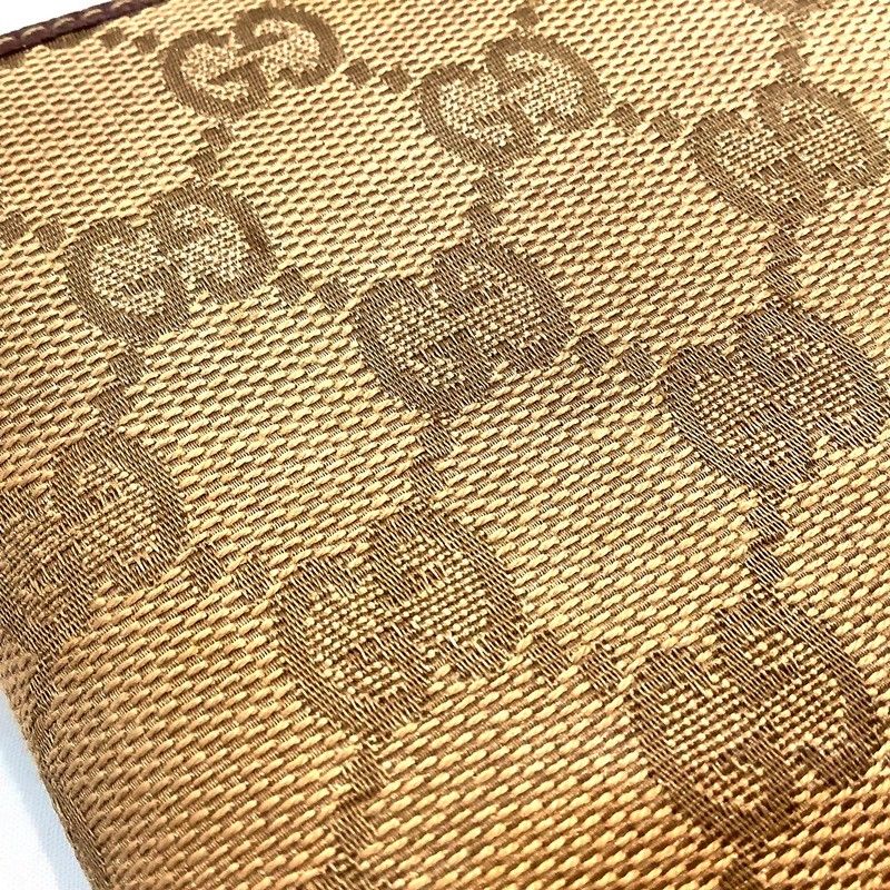 グッチ（GUCCI）GGキャンバス 2つ折り財布 04862・4276 ブラウン 小銭