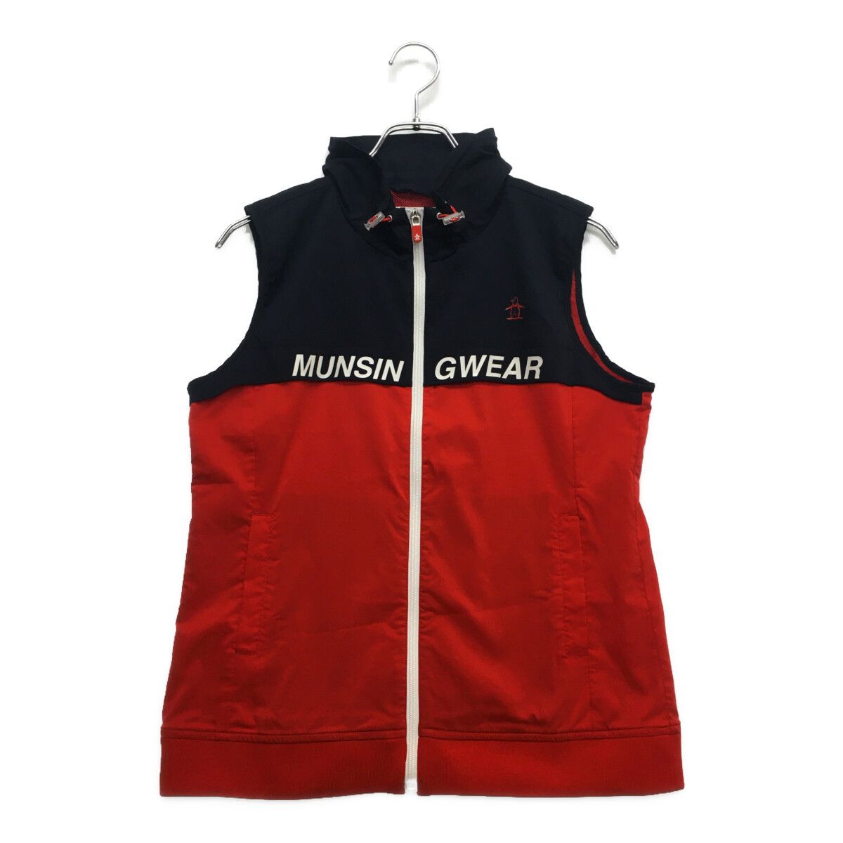 Munsingwear マンシングウェア レディース ベスト リバーシブル L レディース マンシングウェア Munsing wear ベスト L 赤×紺 レッド