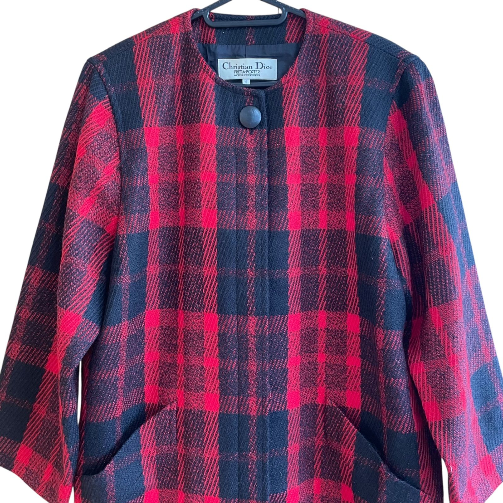 Z1578 Christian Diorクリスチャンディオール プレタポルテ ノーカラー