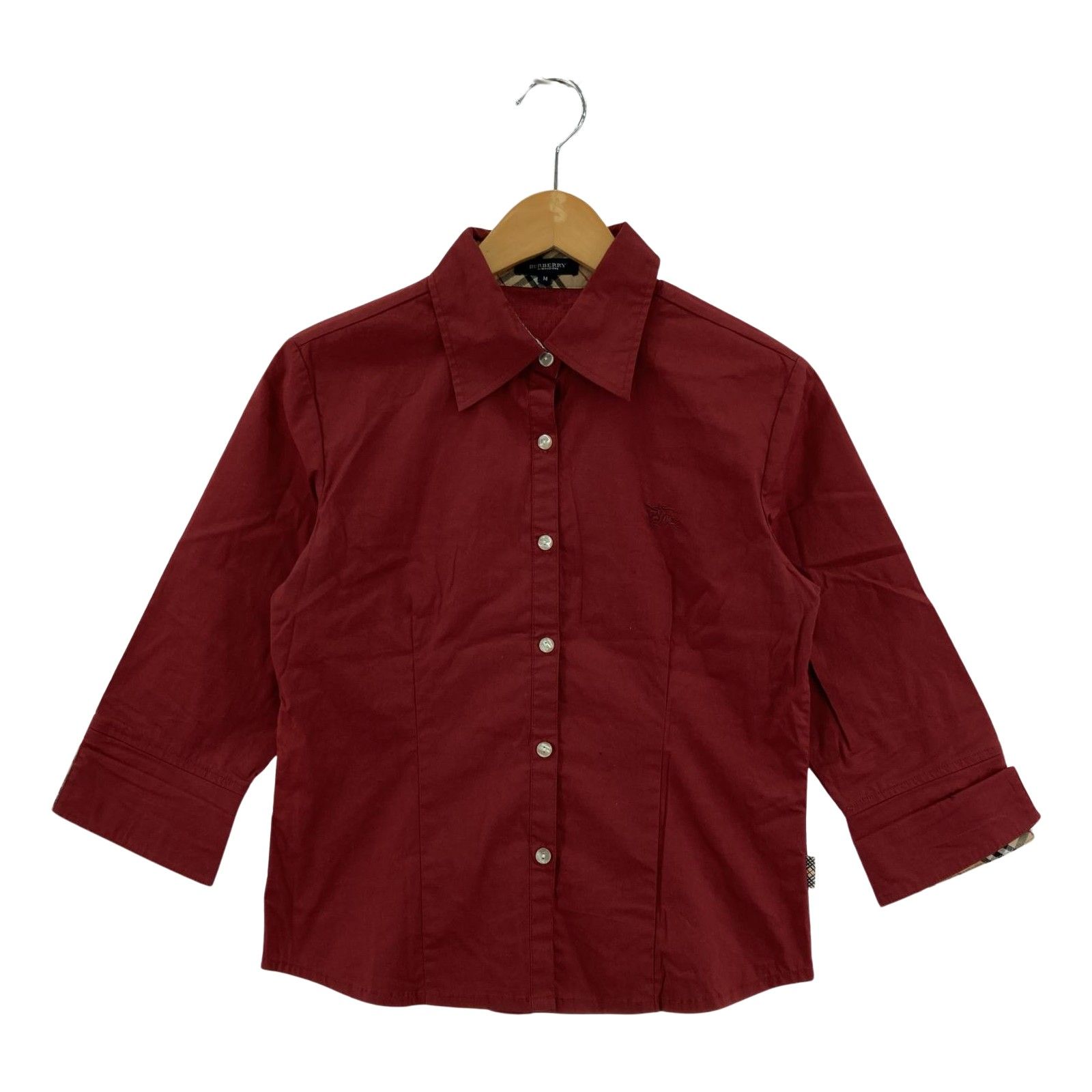 BURBERRY LONDON バーバリー ロンドン ワンポイント刺繍長袖シャツ