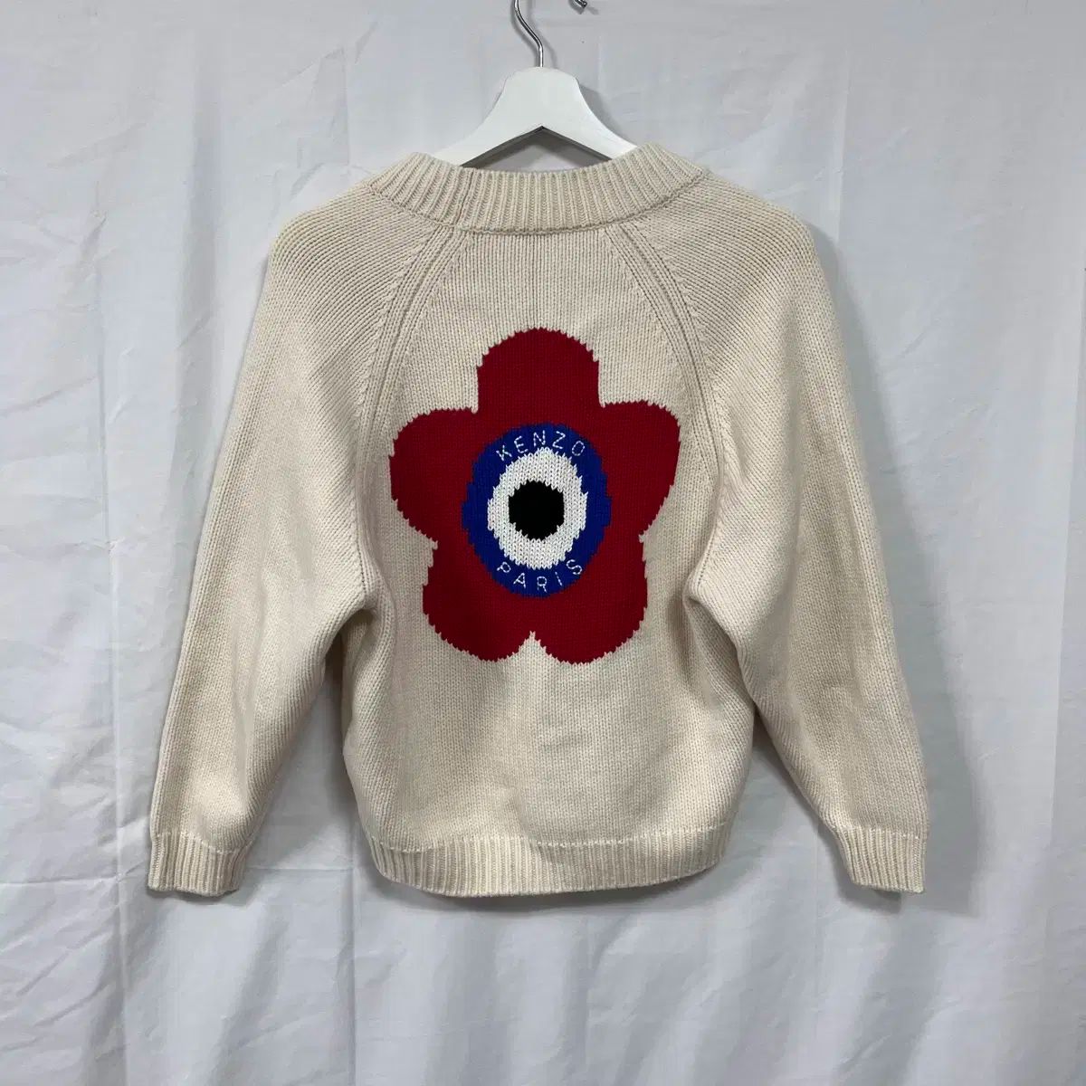 ケンゾー KENZO 百 ロゴ ウール ニット カーディガン