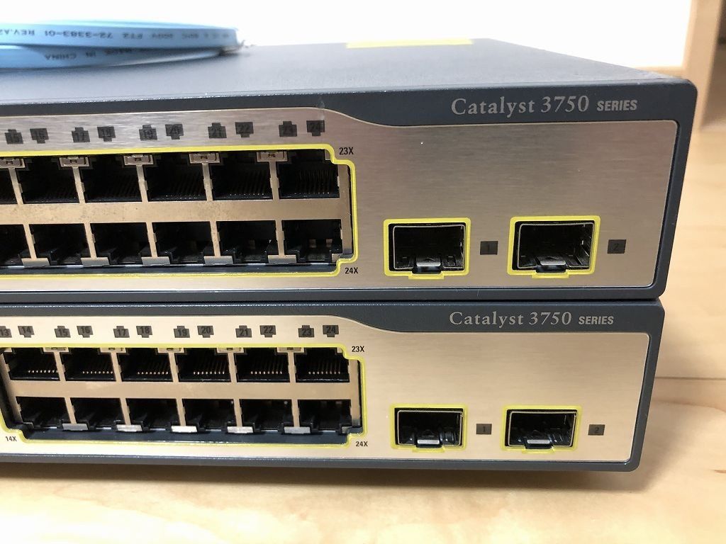 CCNA、CCNP】2台セットCiscoL3スイッチ3750 【公式通販】