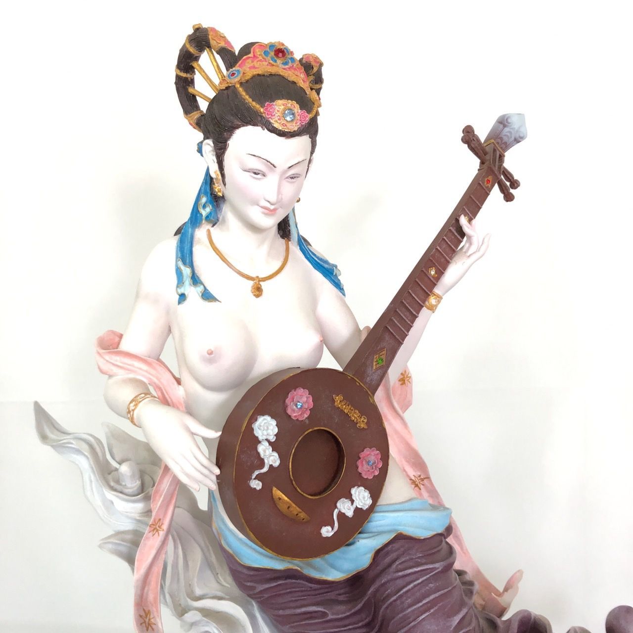 葉森祥作『美韻弁財天』像 訳あり 美韻弁財天 葉 森祥 原作 一部折れあり 参考定価48000円 中国