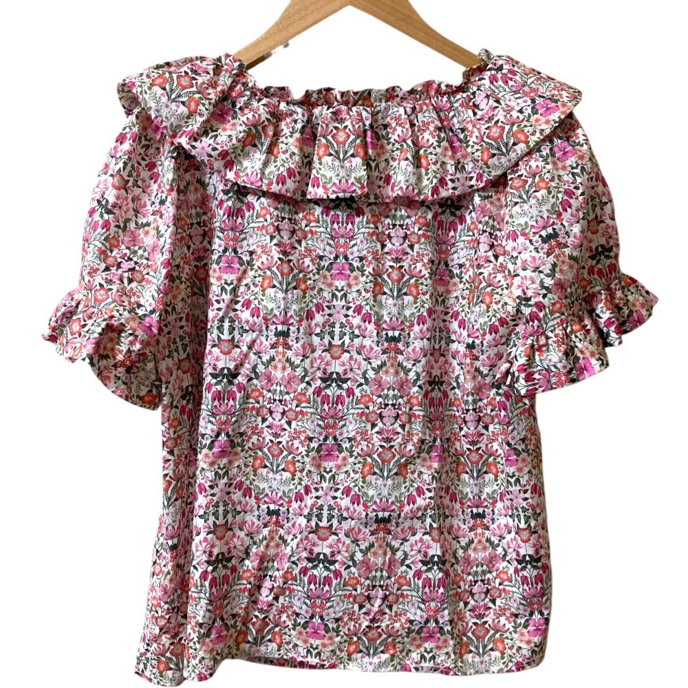 【美品】  SEVEN TEN by MIHO KAWAHITO / セブンテンバイミホカワヒト | ベルト付き タック ギャザー ブラウス | M | ホワイト | レディース ベルト付きタックギャザーブラウス(ホワイト) - seventen