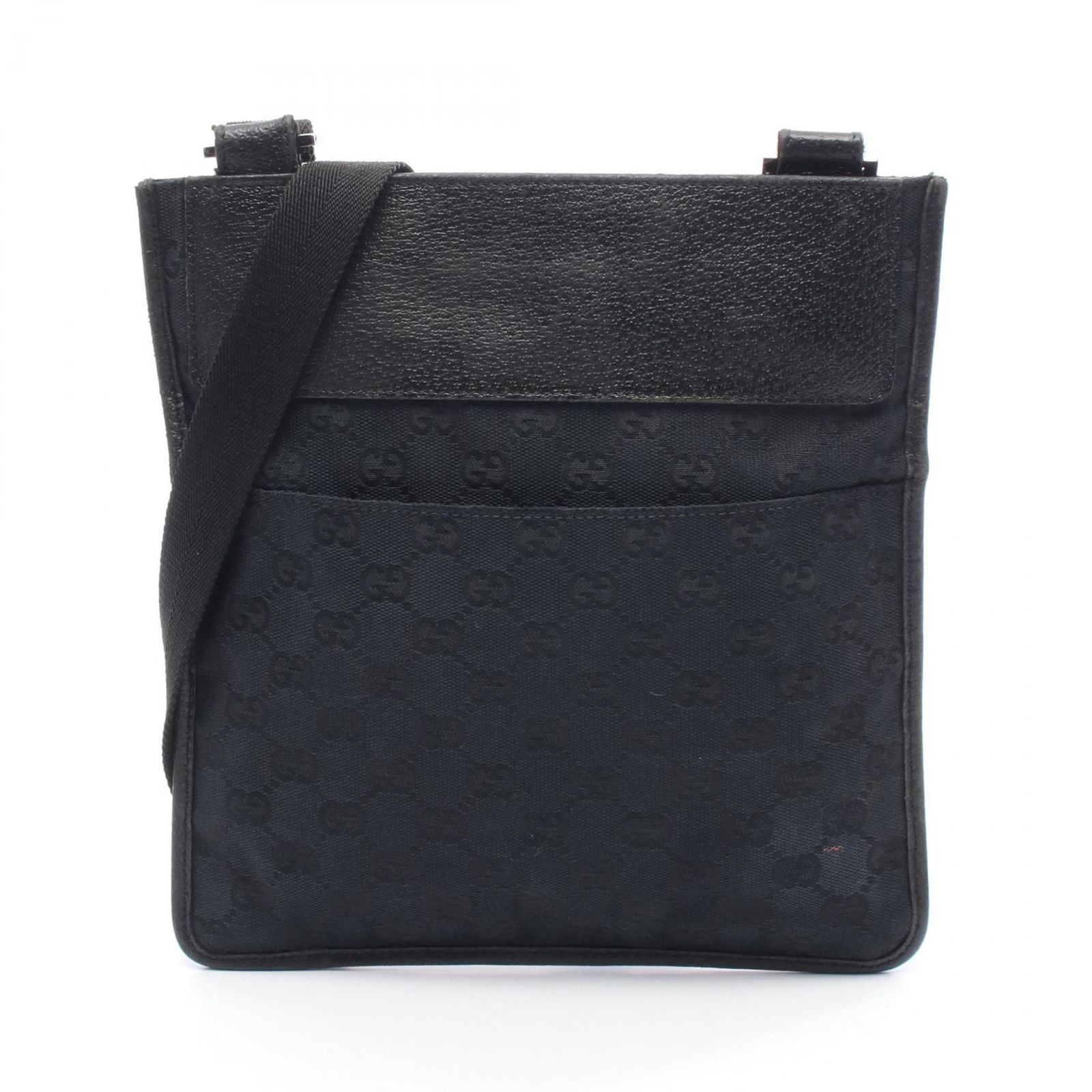 【美品✨ GUCCI グッチ ショルダーバッグ GGキャンバス レザー ブラック 美品】GUCCI グッチ ショルダーバッグ GGキャンバス×レザー