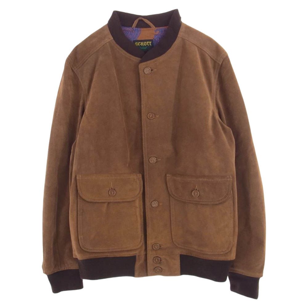 Supreme シュプリーム レザージャケット 14SS × Schott ショット SUEDE 