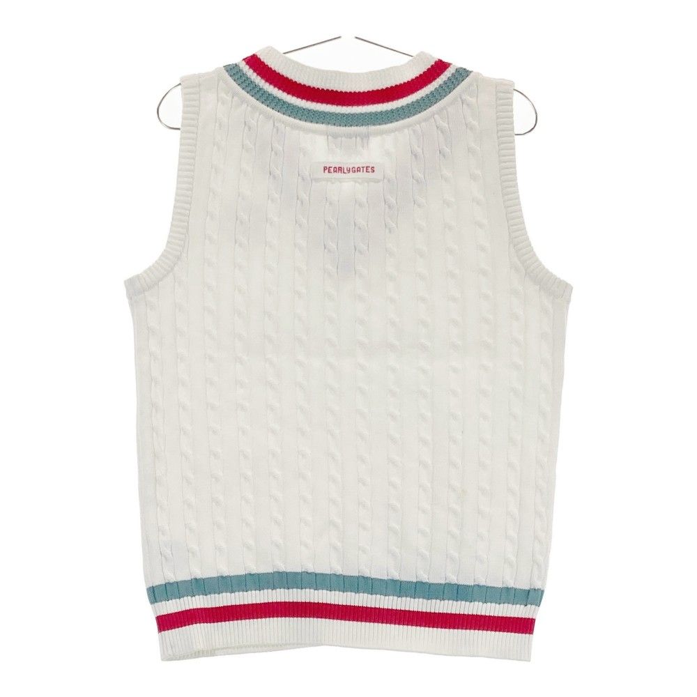 サイズ：2 PEARLY GATES パーリーゲイツ ニットベスト ホワイト系