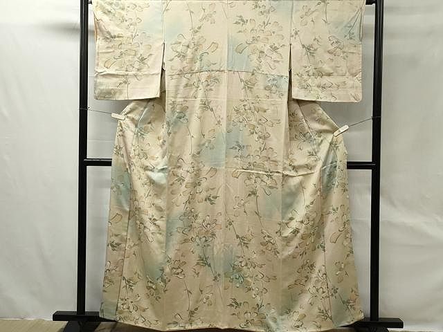 平和屋着物□上質な小紋 絞り 舞花文 正絹 逸品 AAAM9766np