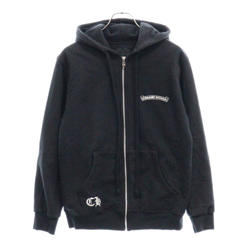 CHROME HEARTS クロムハーツ バックスタープリントジップ サーマルジップスウェットパーカー ブラック CHROME HEARTS (クロムハーツ) バックスタープリントジップ サーマル