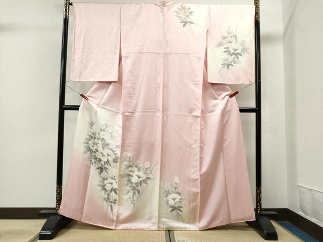 平和屋着物□訪問着 枝花文 暈し染め 金彩 正絹 逸品 AAAU5939sw