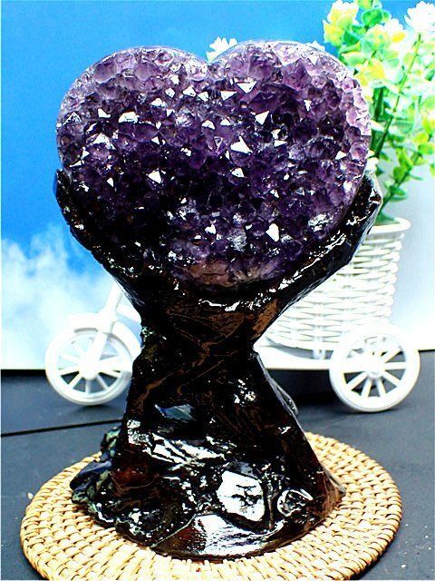 AAA級家庭円満◆天然ウルグアイ産アメジスト原石YT2G3|334G39D