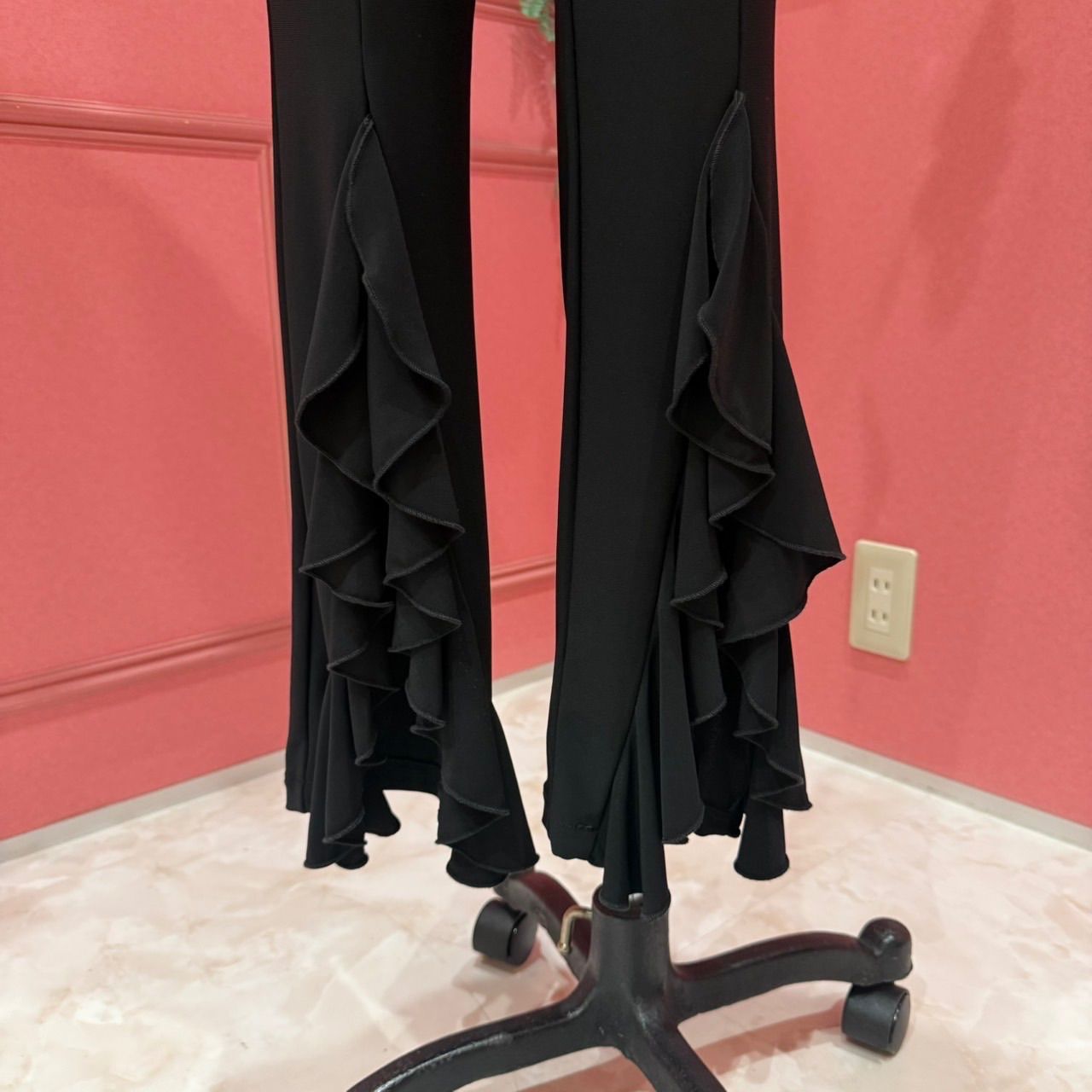 社交ダンス gentil ジャンティ authentic フリルパンツ ブラック