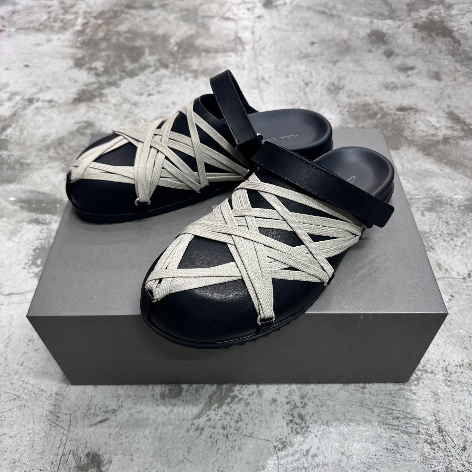 新作☆【関税送料込】RICK OWENS Megalaced ミュール Rick Owens Megalaced Leather Mules | Saks Fifth Avenue