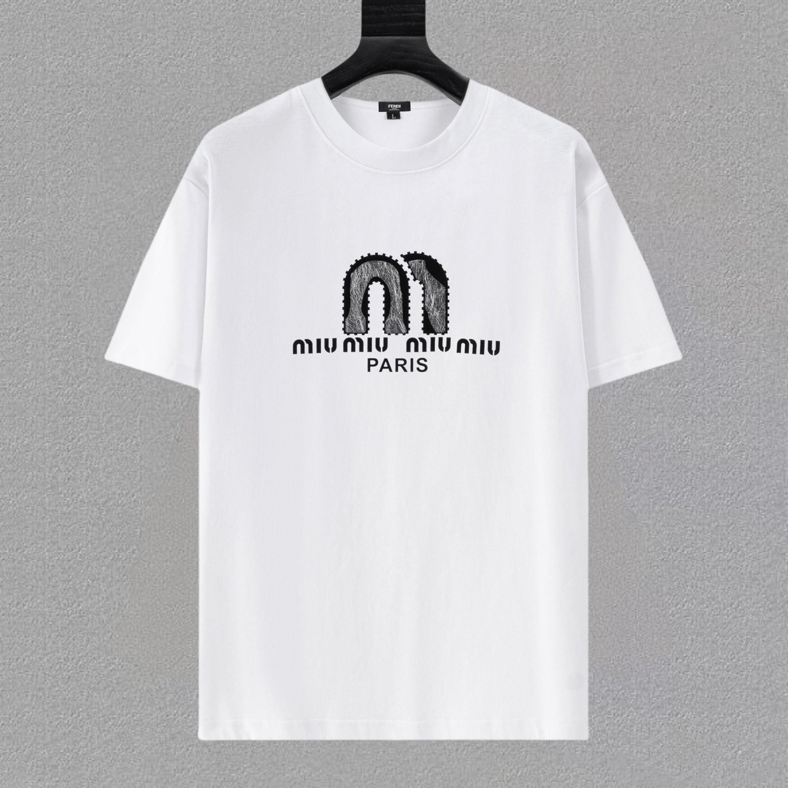 miumiu 半袖Tシャツ MiuMiu ミュウミュウ Tシャツ ロゴ コットン 半袖