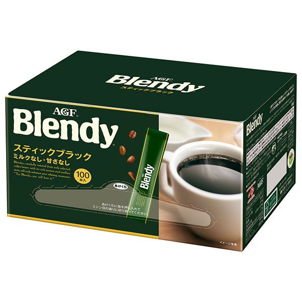 AGF ブレンディ スティックブラック 2g×100本 ×6箱入× 2ケース ｜ インスタントコーヒー スティック 珈琲 ブラック