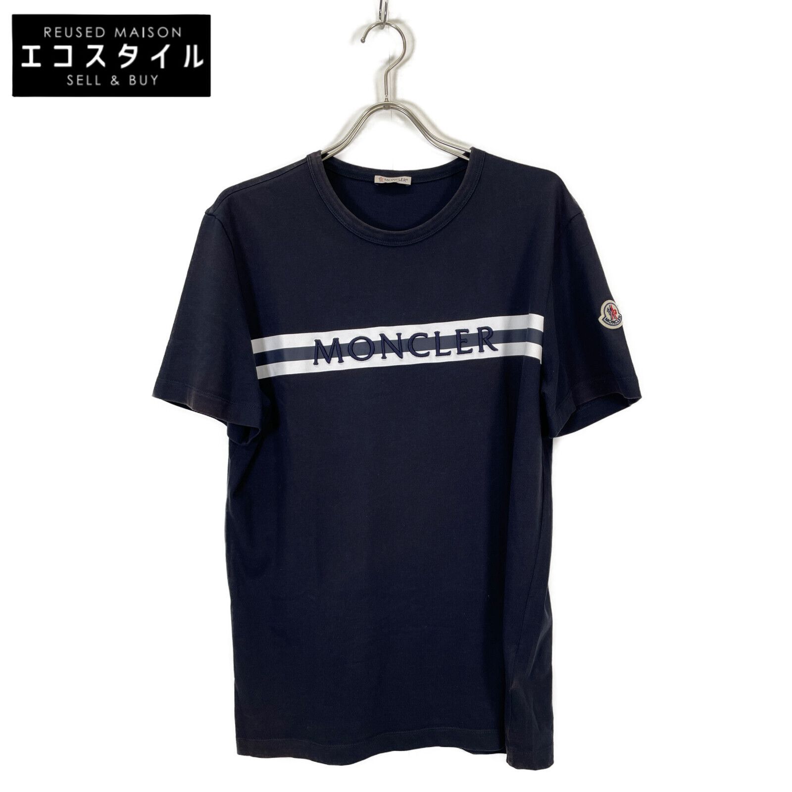 MONCLER モンクレール MAGLIA T-SHIRT ネイビー ロゴ クルーネックT 