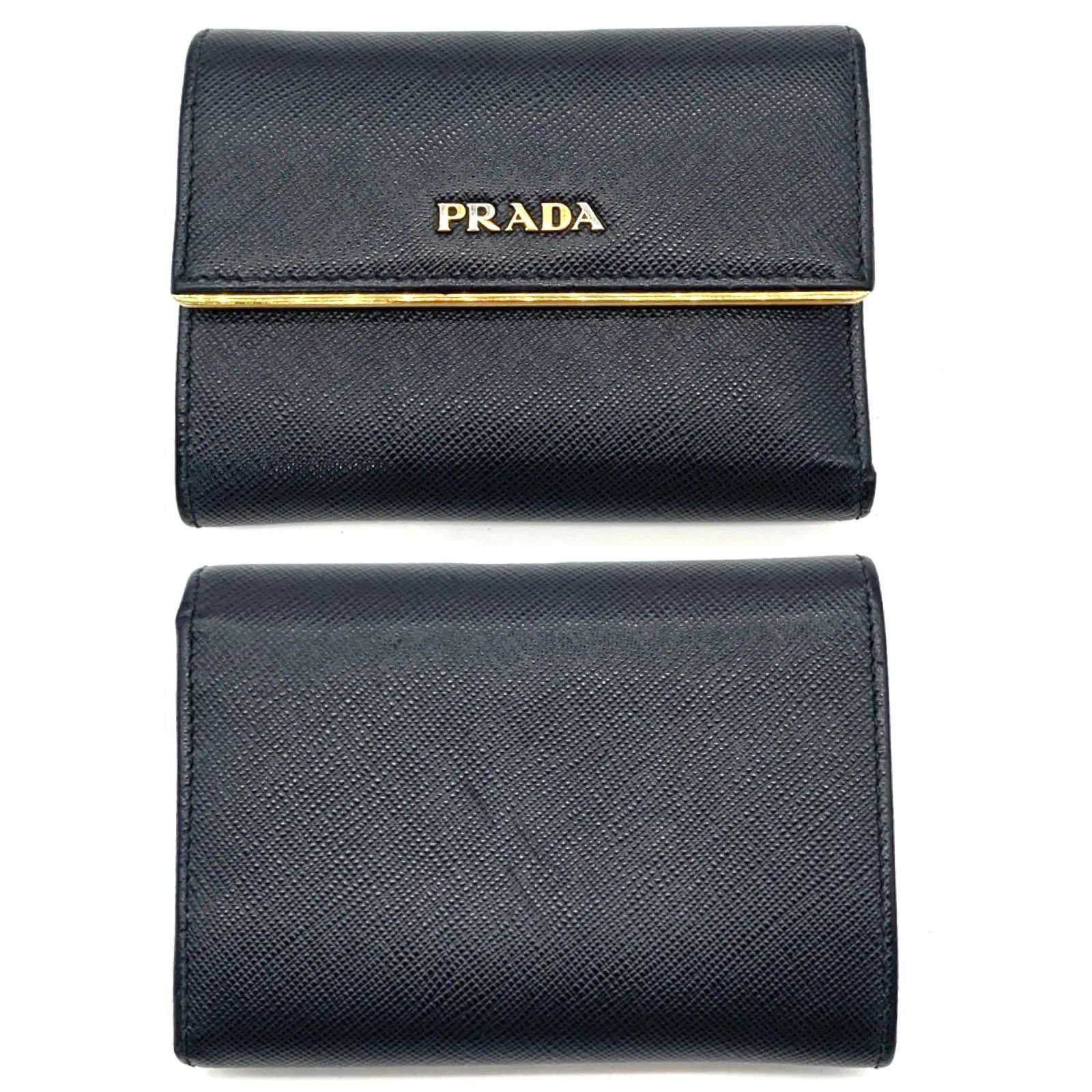 最大51％オフ！ PRADA プラダ サフィアーノ 3つ折り 折り財布 B-0084