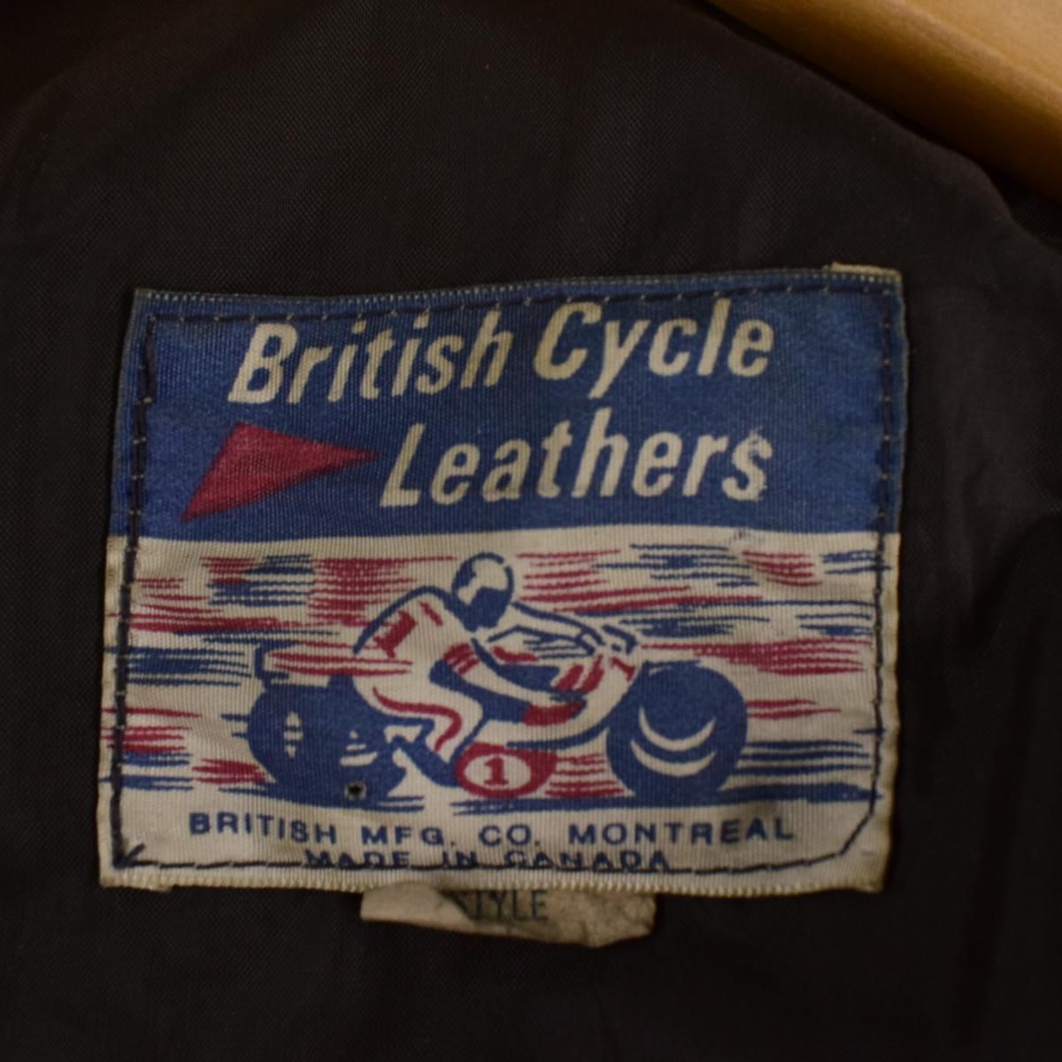 古着 60~70年代 British Cycle Leathers シングルライダースジャケット