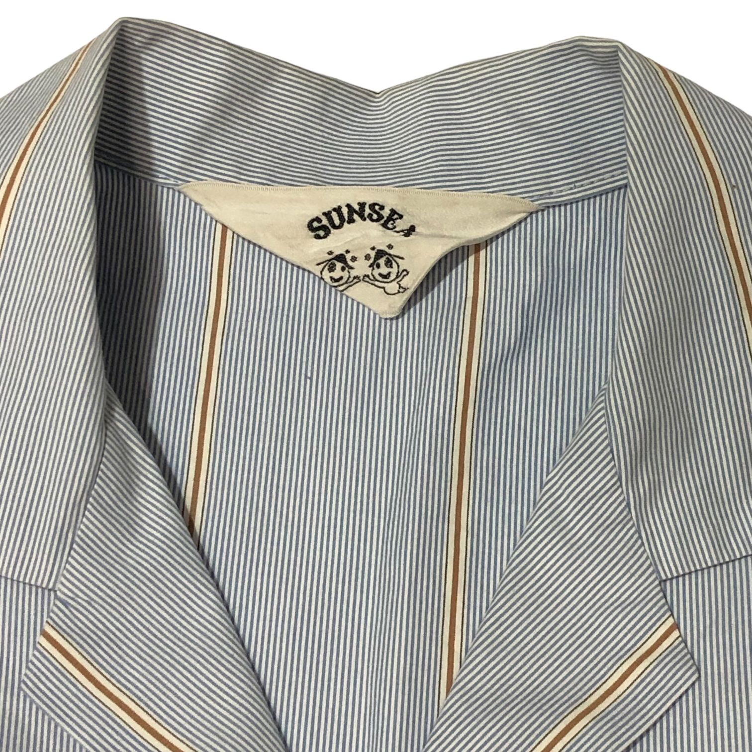19ss Gigolo Shirt ベージュ　サイズ2 SUNSEA(サンシー) 19AW BLUE BEGE GIGOLO SHIRT ブルー ベージュ
