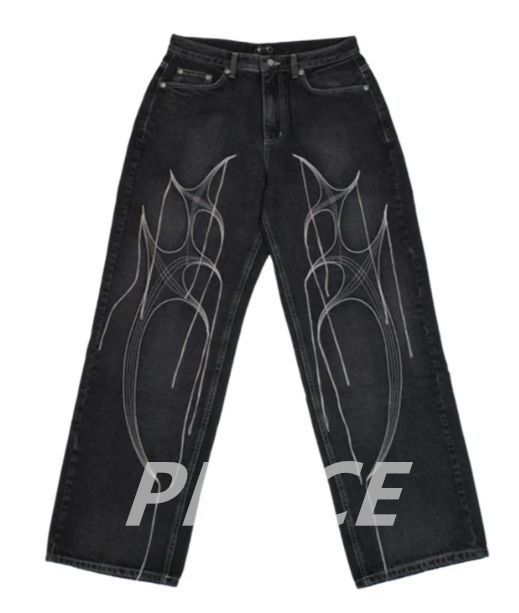 未使用 THUG CLUBTRIBAL TREE DENIM PANTS