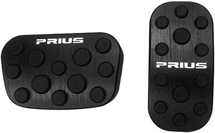 BOYOUS トヨタ プリウス プリウスPHV 50系 前期|後期 設計 高品質 アルミ ペダル 工具不要 PRIUS ブレーキ アクセル カバー 防キズ 防汚れ 丸い滑り止めゴム 2点セット ブラック