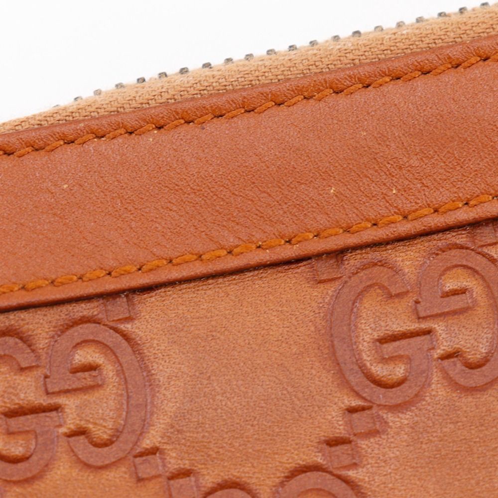 GUCCI】グッチ GG 146570 シマレザー 茶 ユニセックス ポーチ - メルカリ 