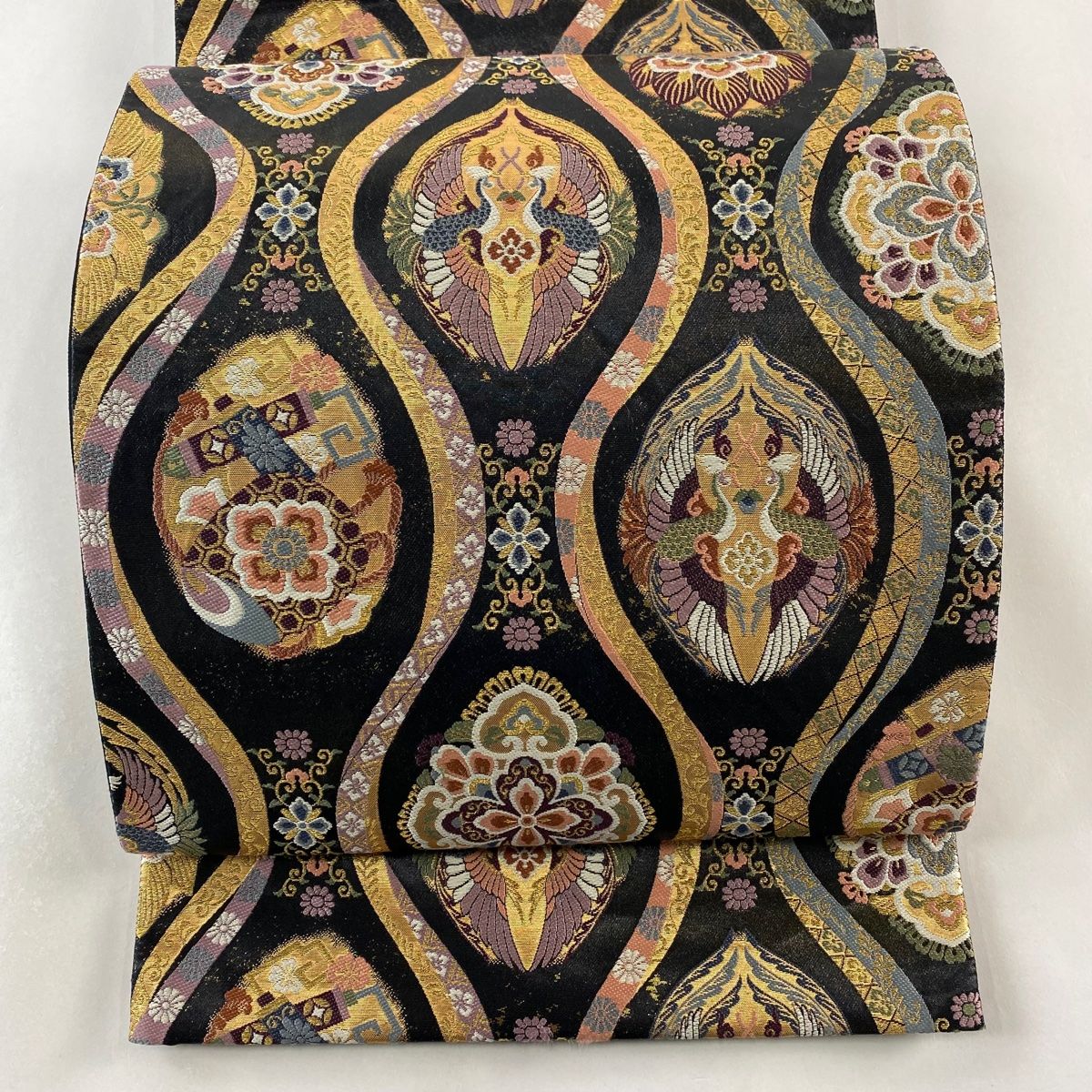 袋帯 秀品 立涌 華文 金糸 箔 黒 六通 正絹 【中古】 - メルカリ