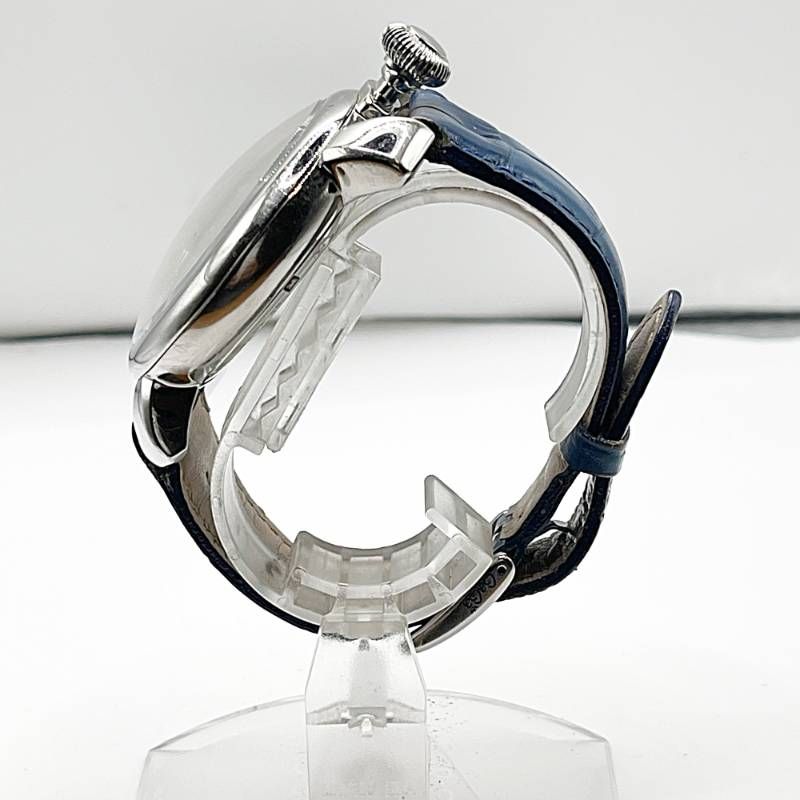 稼働 GaGaMILANO ガガミラノ マヌアーレ48 メンズ腕時計 手巻き ネイビー 紺 OJ10-2