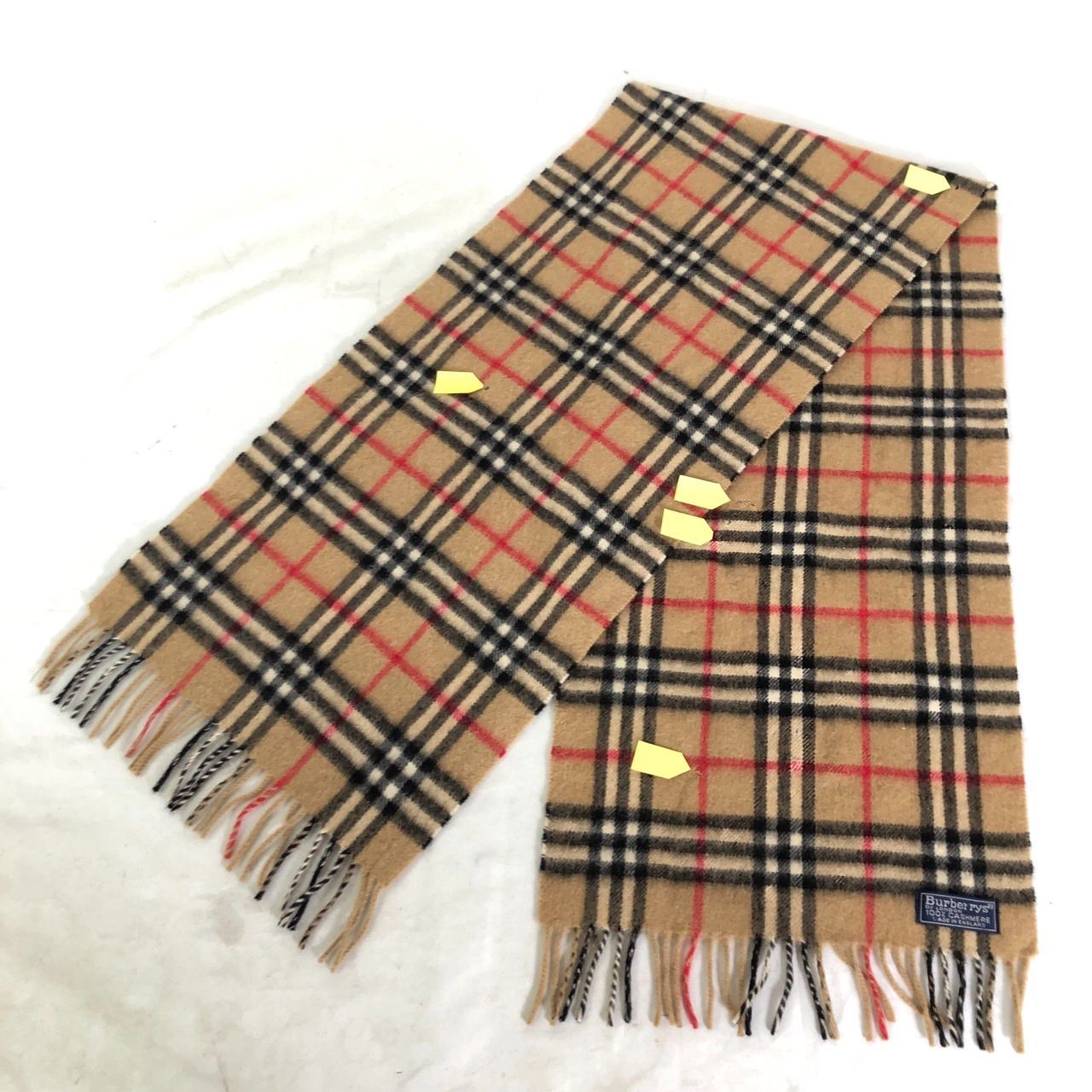 バーバリーズ マフラー カシミヤ ノバチェック C-KT83 手洗い洗濯済 バーバリーズ マフラー カシミヤ ノバチェック C-KT83 手洗い