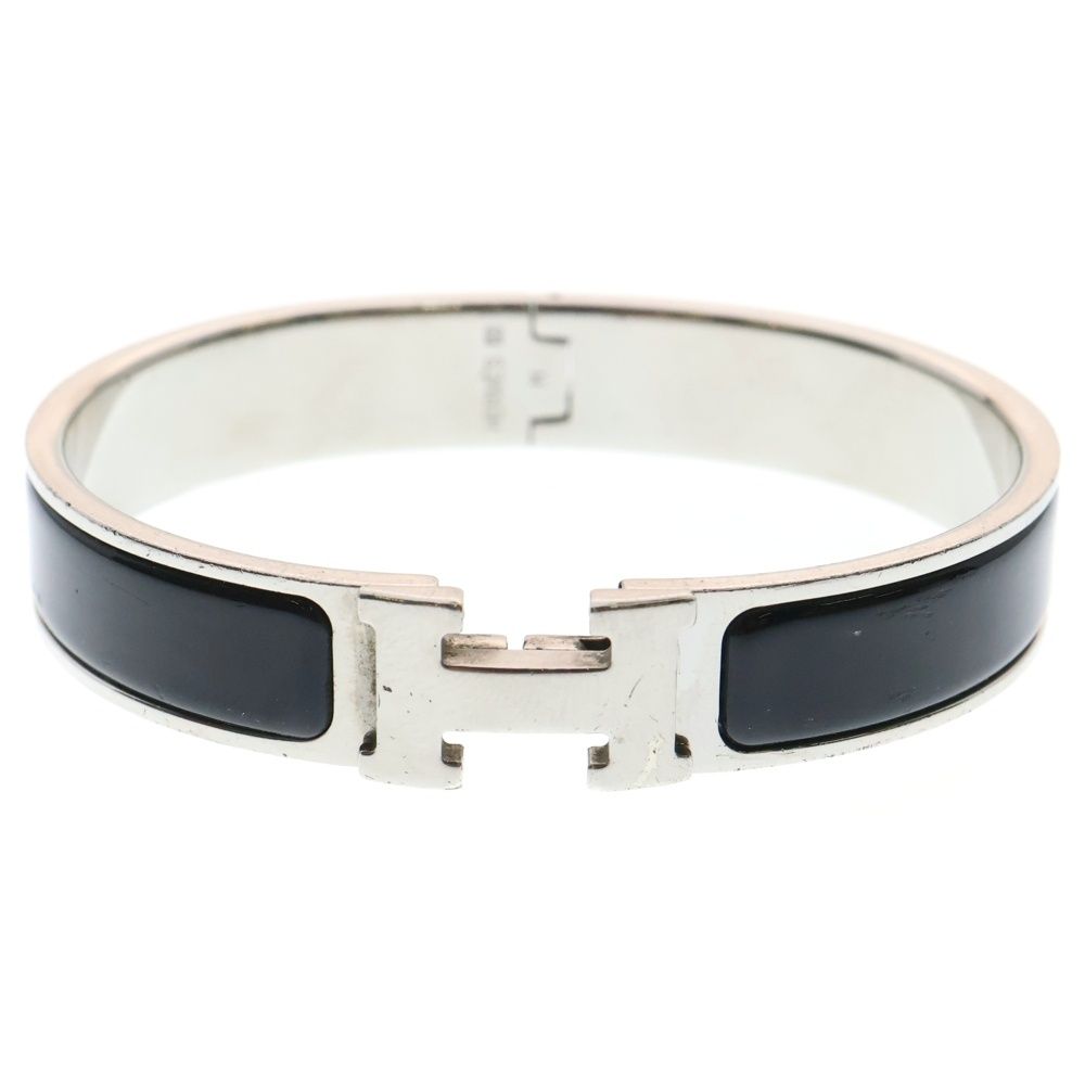 エルメス クリックH バングル ブラック×シルバー 箱・保証書付き 正規品 HERMES エルメス ブレスレット クリック クラック H PM 黒