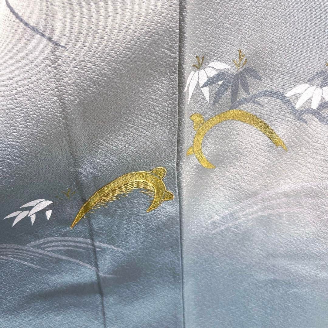 未着用　色留袖　鶴　亀　松竹梅　金駒刺繍　金彩　着物　014a d 未着用 色留袖 鶴 亀 松竹梅 金駒刺繍 金彩 着物 014a d - メルカリ