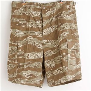 アメリカ軍 BDU カーゴショートパンツ/迷彩服パンツ リップストップ デザートタイガー